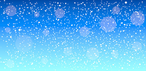 Naklejka na ściany i meble Snowfall. Falling snowflakes. Christmas snow. Vector illustration.