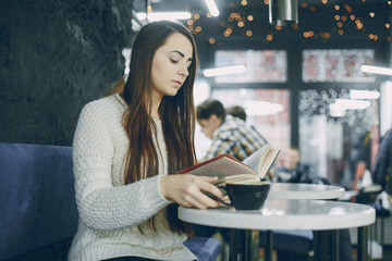 girl with book