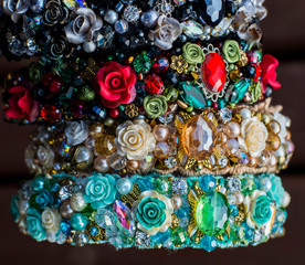 Handmade headbands with flowers