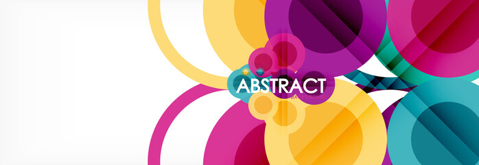 Overlapping circles design background