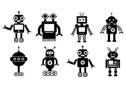 Set of Robot technology logo