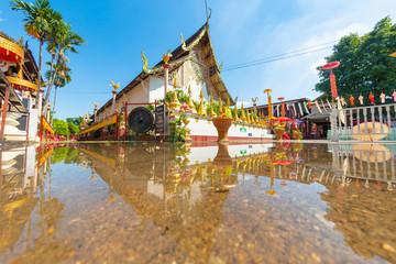 Wat Tha Luk, Chiangmai, Thailand - obrazy, fototapety, plakaty