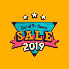 New year 2019 sale emblem vector