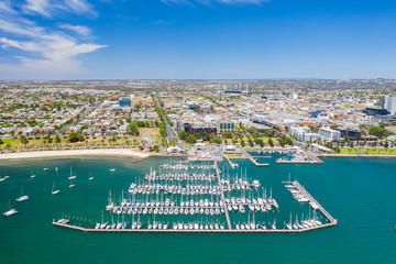 Aerial photo of Geelong in Victoria, Australia