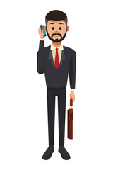 Businessman using smartphone
