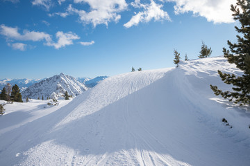 Skiabfahrt im Rofan mit toller Aussicht, Tiroler Berge