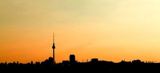 Berlin City Skyline Hintergrund Panorama Banner