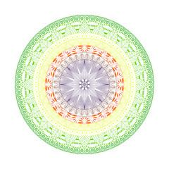 Elegant lacy mandala, round lace pattern, circle background with many details. Arabic, Indian, turkish, pakistan, asian motif for t-shirt design, decorative elements, greeting, invitation card, etc