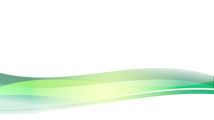 The Abstract vector image  Green wave on white background.