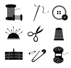 Set icons sewing - obrazy, fototapety, plakaty