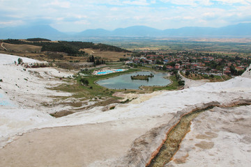 Pamukkale - cotton castle, Denizli Province in southwestern Turkey