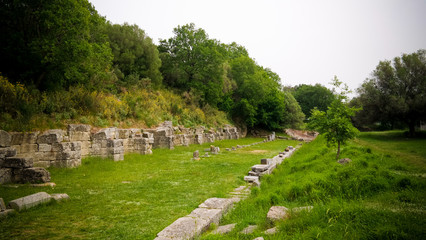 Fototapeta na wymiar Ruins of an ancient Greek city of Apollonia , Fier County, Albania