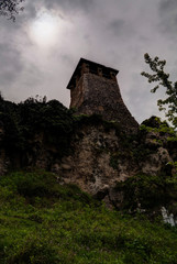 Fototapeta na wymiar Landscape with ruins of Kruje castle, Albania