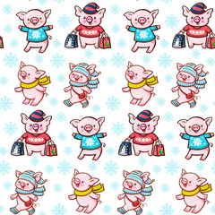  cartoon pigs