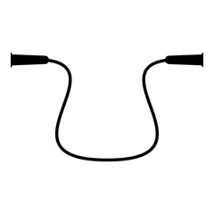 Jump rope for workout Skipping rope for sports fitness icon black color illustration