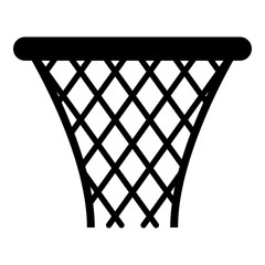 Obraz na płótnie Canvas Basketball basket Streetball net basket icon black color illustration