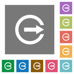 Export with inner arrow square flat icons