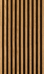 Brown wooden wall, background. Home interior decor.