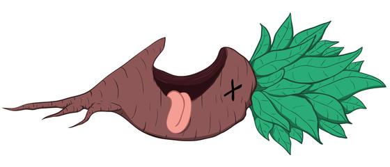 Dead Beet Cartoon Color