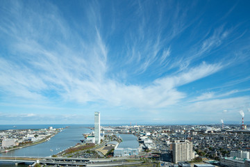 新潟市内の眺め