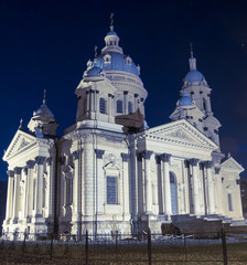 Fototapeta na wymiar beautiful church on night background