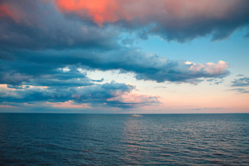 beautiful clouds above the sea
