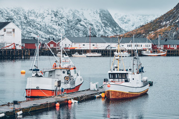 Hamnoy fishing village on Lofoten Islands, Norway