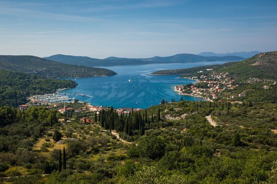 View of Slano and Adriatic sea near Dubrovnik, Croatia