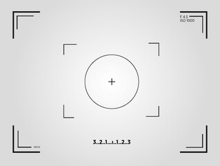 Creative vector illustration of camera view finder isolated on background