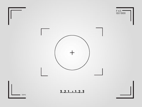Creative vector illustration of camera view finder isolated on background