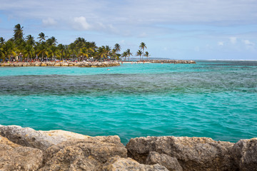Beautiful view of caribbean lagoon