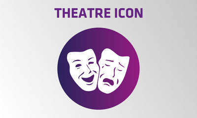 Theater mask isolated illustration character tragedy comedy