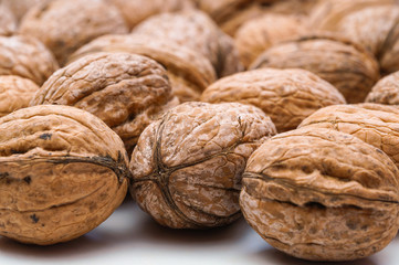 walnuts on wooden background
