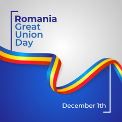 Romania Great Union Day Vector Template Design Illustration