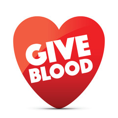 a give blood heart