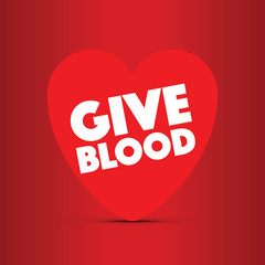 a give blood heart