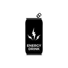Energy drink icon, logo on white background