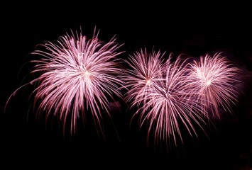 Fireworks background. colorful fireworks in black background,artistic fireworks in Malta,Malta fireworks festival in dark background,colorful fireworks, explosion close up,4 July