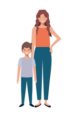 mother and son avatar character