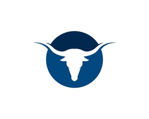 Bull head logo vector icon illustration design 