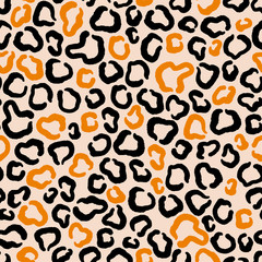 Seamless abstract pattern art. Texture with Hand Painted Crossing Brush Strokes for Print. Animal fur texture background. Modern graphics.