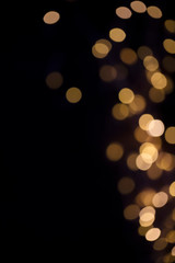 Gold abstract bokeh background, Festive and celebration background
