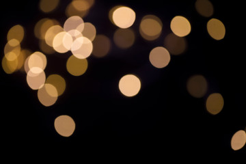 Gold abstract bokeh background, Festive and celebration background