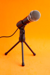 microphone in colorful background