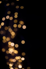 Gold abstract bokeh background, Festive and celebration background
