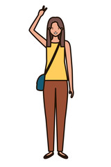 young woman avatar character
