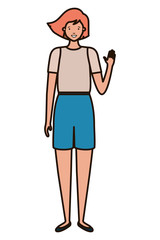 young woman avatar character