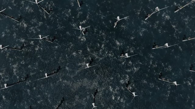 Offshore wind farm, windmills