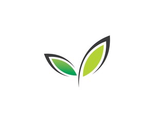 Tree leaf vector logo design