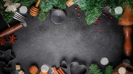 Christmas cooking background - space for your text
